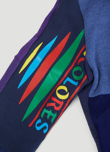 DRx FARMAxY FOR LN-CC Monochromatic Deconstructed Panelling Hooded Sweatshirt Blue drx0346015