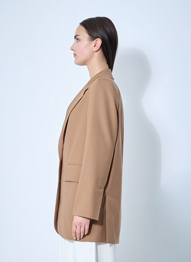 Max Mara Single-Breasted Blazer Beige max0260037