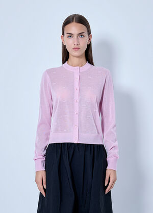 Cecilie Bahnsen Pretty Bow Knit Cardigan Pink cec0266018