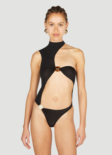 Jacquemus Le Body Perola Swimsuit Black jac0251008