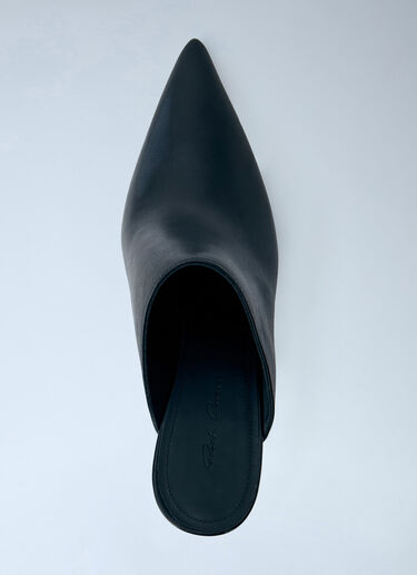 LN-CC® - Rick Owens: Cantilever 8 Sabot Sharp Mules - Black Rick Owens Cantilever 8 Sabot Sharp Mules Black ric0265053