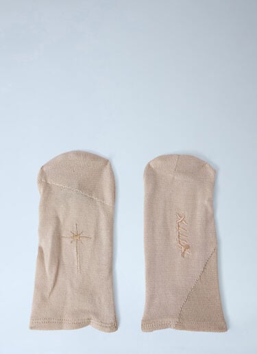 SKIN SERIES Embroidered Wool Socks Beige sks0264006