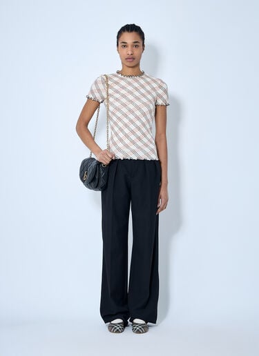 Burberry Check T-Shirt Beige bur0259006