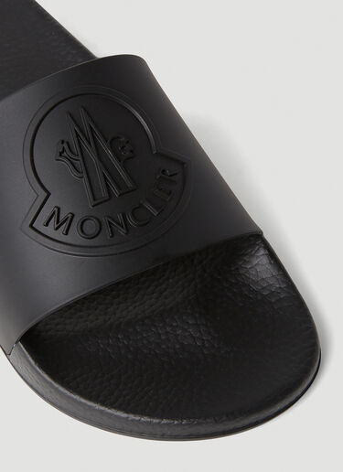 Embossed Logo Slides Moncler Embossed Logo Slides Black mon0152044