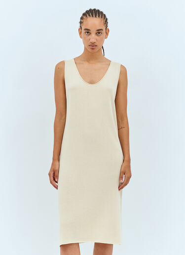 The Row Garfield Midi Dress Beige row0257009
