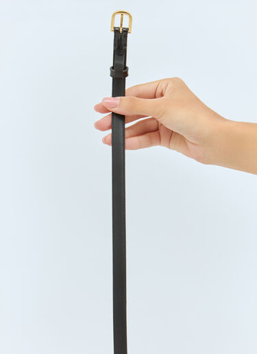 TOTEME Thin Patent Leather Belt Black tot0258016