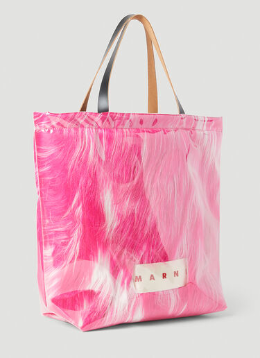 Marni 컨테인드 인조 모피 토트백 핑크 mni0153031