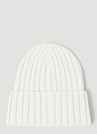 Moncler 徽标贴饰无檐便帽 白色 mon0253028