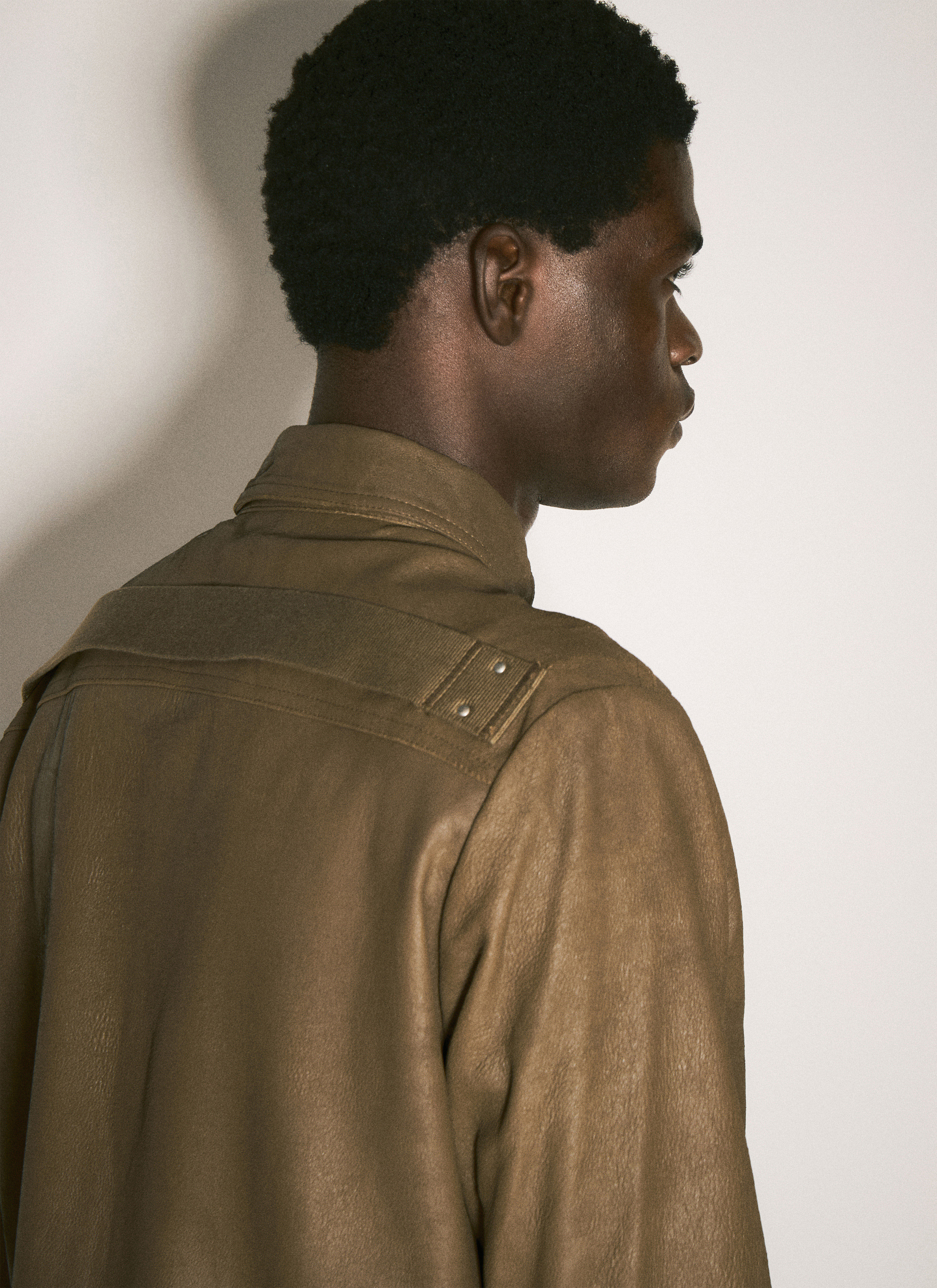 Rick Owens Men's' Alice Strobe Shirt in Brown | LN-CC®