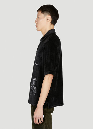 Saintwoods ベロアポロトップ ブラック swo0151006