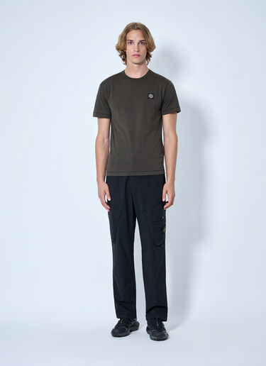 Stone Island Logo Motif Cotton T-Shirt Grey sto0165044
