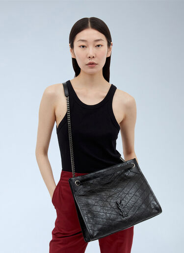 LN-CC® - Saint Laurent: Niki Shoulder Bag - Black Saint Laurent Niki Shoulder Bag Black sla0248047
