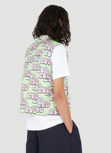 Comme des Garçons SHIRT 그래픽 조끼 재킷 핑크 cdg0145007