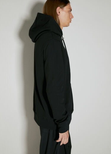 Balmain Logo Patch Hooded Sweatshirt Black bln0154002