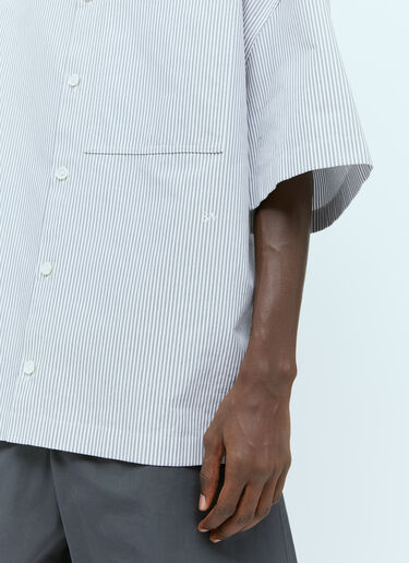 Bottega Veneta Boxy Stripe Shirt Grey bov0156008