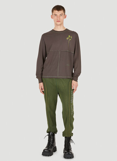 랩 롱 슬리브 T-셔츠 Eckhaus Latta 랩 롱 슬리브 T-셔츠 브라운 eck0149002