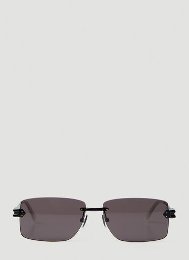 Bottega Veneta BV1126 Rectangular Sunglasses Black bov0345003