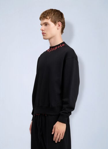 Palm Angels Neck Logo Sweatshirt Black pma0164033