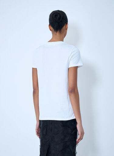 Max Mara Graphic Print Cotton T-Shirt White max0264011