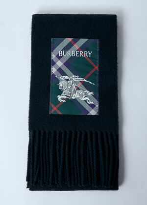Burberry Check Label Cashmere Scarf Black bur0159033
