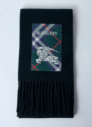 Burberry Check Label Cashmere Scarf Black bur0159033