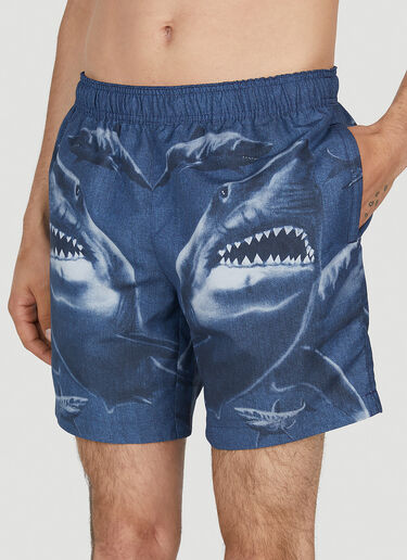 Burberry Shark Print Swim Shorts Blue bur0152041