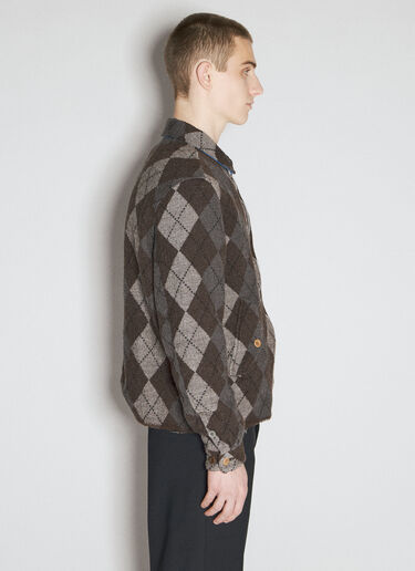 UNDERCOVER Argyle Wool Jacket Brown und0154003