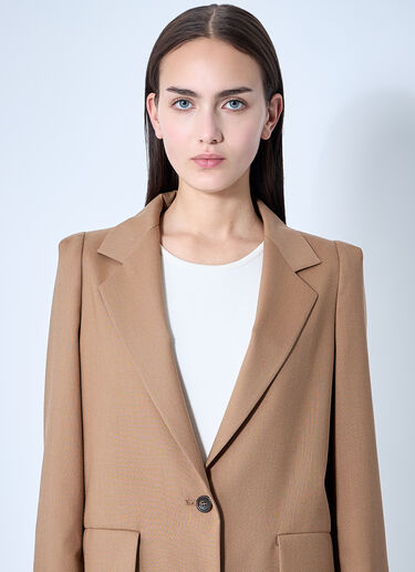 Max Mara Single-Breasted Blazer Beige max0260037