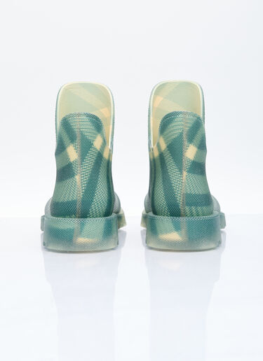 Burberry Marsh 格纹橡胶低筒靴 绿色 bur0155064