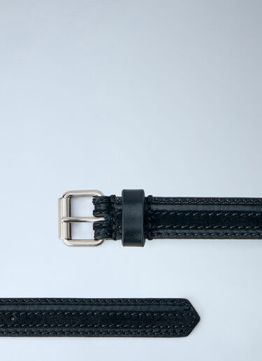 LN-CC® - Dries Van Noten: Smooth-Grain Leather Belt - Black Dries Van Noten Smooth-Grain Leather Belt Black dvn0165034
