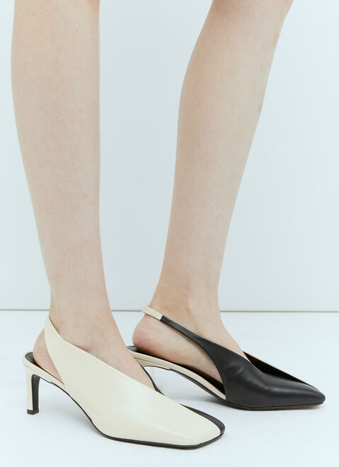 Gianvito Rossi Contrast Leather Heels Brown gia0255005