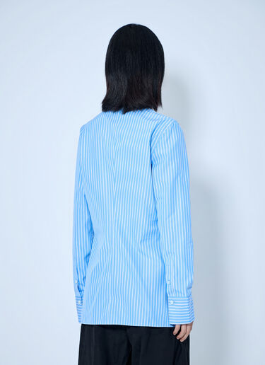 Toteme Striped Poplin Shirt Light Blue tot0265077
