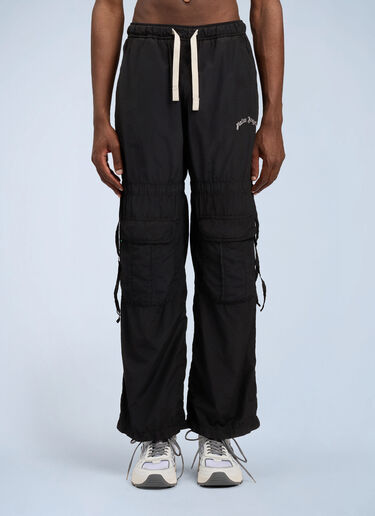 Palm Angels Curved Logo Draws Cargo Pants Black pma0164137