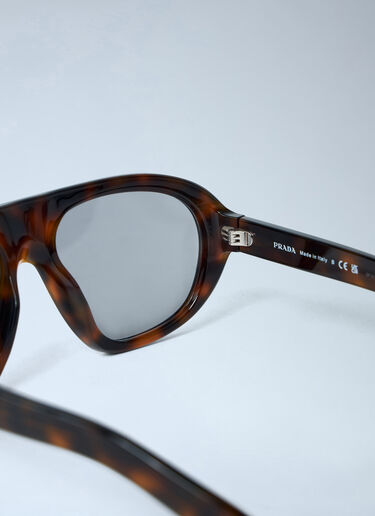 Aviator Sunglasses in Acetate Frame Prada Aviator Sunglasses in Acetate Frame Brown lpr0362004