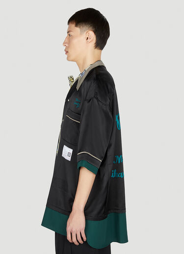 Maison Mihara Yasuhiro Mix Layered Bowling Shirt Black mmy0152009