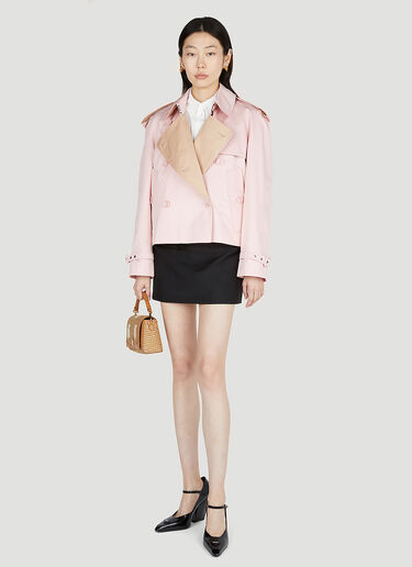 Burberry Cropped Trench Jacket Pink bur0252012