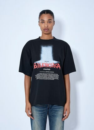 LN-CC® - Balenciaga: The Door Oversized T-Shirt - Black Balenciaga The Door Oversized T-Shirt Black bal0265013
