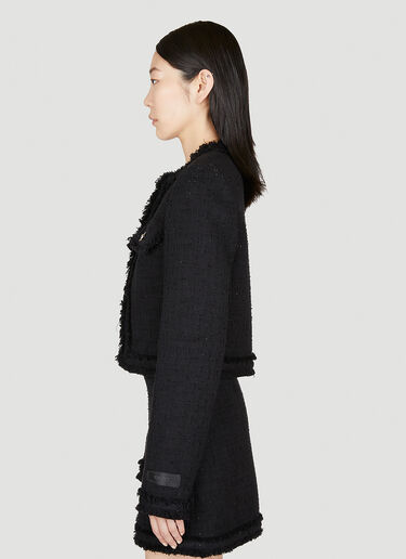 Versace Tweed Cardigan Jacket Black ver0255003