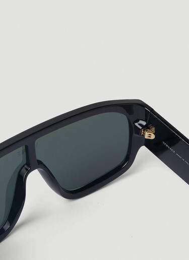 Versace Logo Plaque Aviator Sunglasses Black lxv0151004