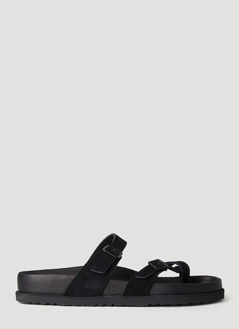 Saint Laurent Mayari Suede Sandals Black sla0154027