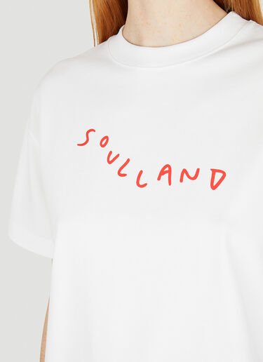 Soulland Anya Marker Logo T-Shirt White sld0249003