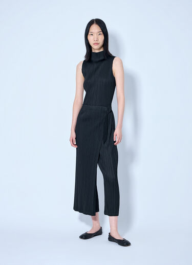 Pleats Please Issey Miyake Pleated Wrap Skirt Black plp0264012