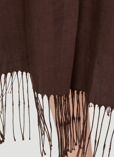 Max Mara Fringed Shirt Dress Brown max0252020