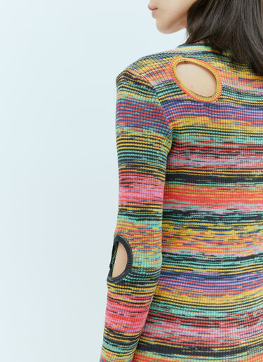 Aries SpaceDye Problemo Holey Knit Mini Dress Multicolour ari0254002