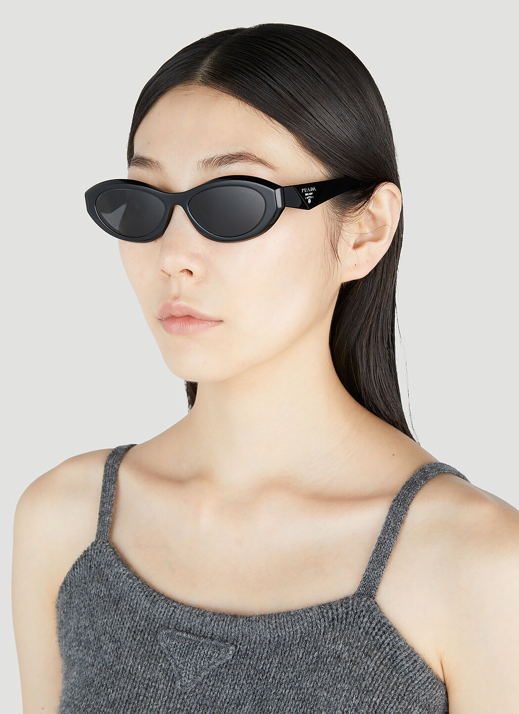 Prada oval on sale sunglasses