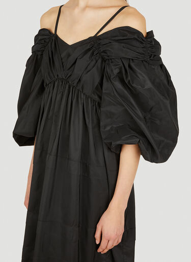 Simone Rocha Off Shoulder Signature Sleeve Dress Black sra0250009