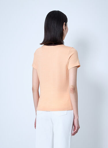 Chloé Logo Motif T-Shirt Orange chl0260003