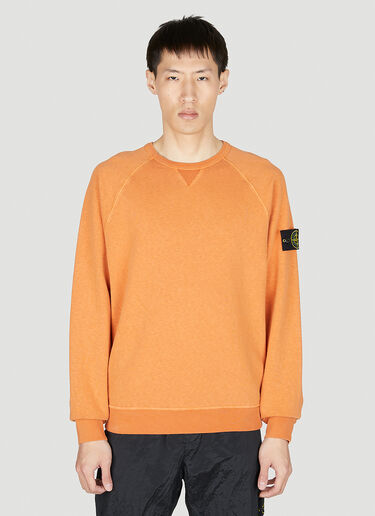 Stone Island Compass Patch Sweater Orange sto0152055