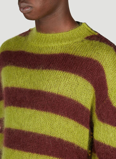 Marni Double Stripe Sweater Green mni0153006