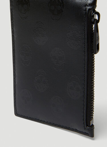 Alexander McQueen Skull Print Card Holder With Strap Black amq0147049